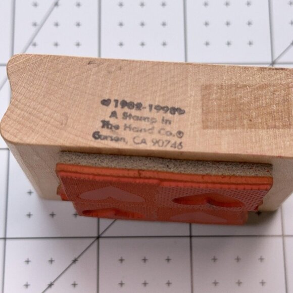 Lot of 2 Hearts Love Rubber Stamp I Heart You Message Box of Hearts Shadow Craft - Picture 3 of 4